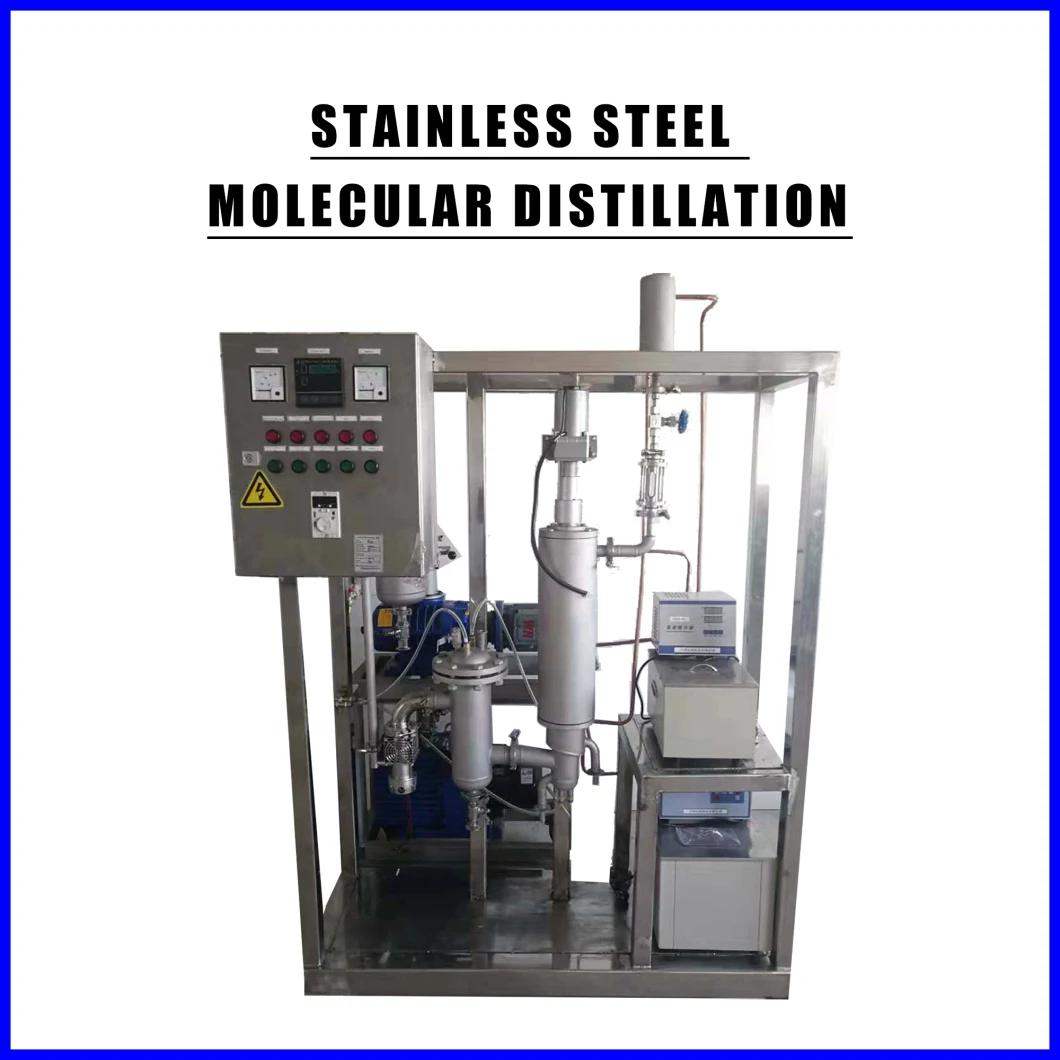 Pilot Scale Lab Stainless Steel Short Path Wiped Film Molecular Distillation for Essential Oil Extractor
