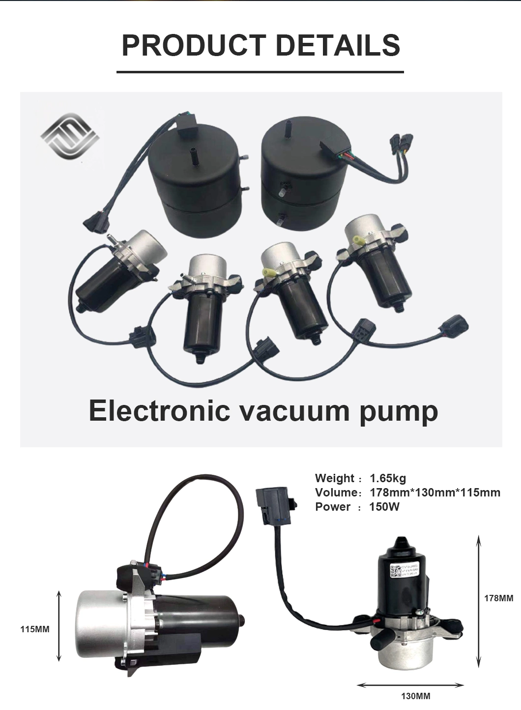 New Energy Automotive Parts Vacuum Booster Pump Up28