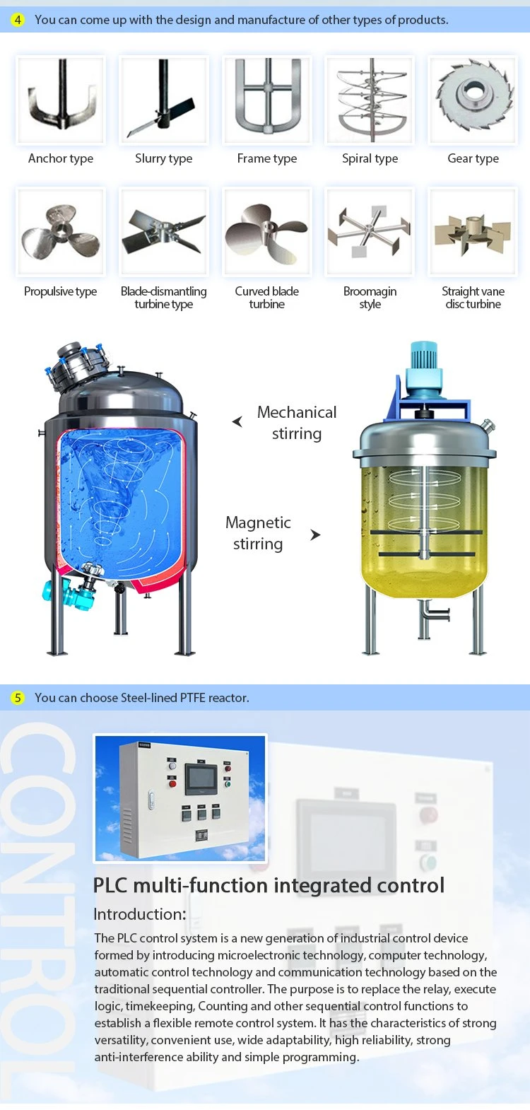 200L Batch Tank Chemical Biological Pressure Vessel Photochemical Reactor