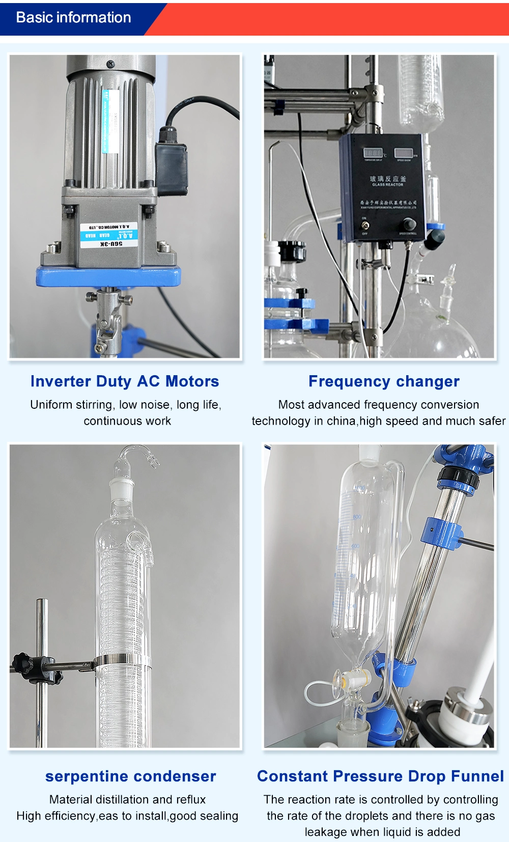 S-H Biotech 1-200L Lab Jacketed Reactor for Sale Lab Double Glass Reactor with Continous Stirring Photochemical Reactor