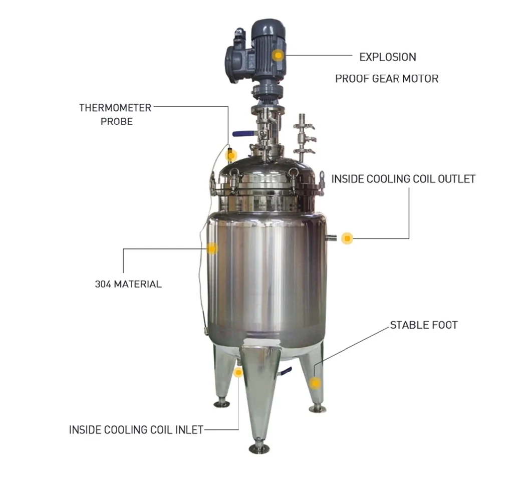 Quality High Pressure Stainless Steel Reactor for Chemical Industrial with Factory Price, Autoclave Industrial Tank for Biodiesel