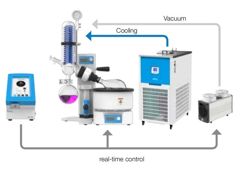 RV Series Real-Time Control Vacuum Rotary Evaporator for Sample Processor
