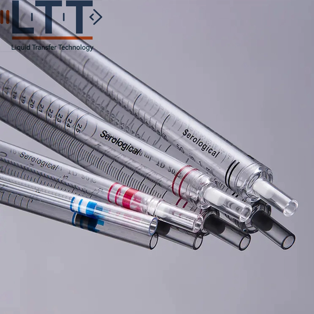Various Capacities of Lab Serological Pipettes for Laboratories to Transfer Large Amounts of Liquid 1ml 2ml 5ml 10ml 15ml 20ml 25ml 50ml Glass Serological